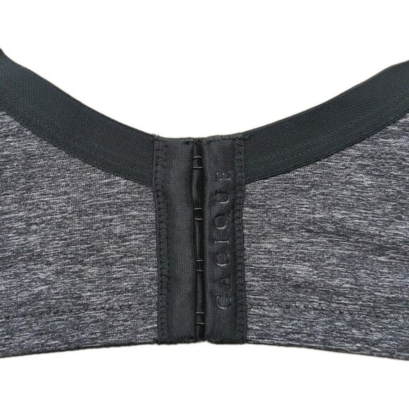 Lane Bryant Cacique Women Bra Full Coverage Lightly Lined 38F Gray Black w/Lace - Picture 9 of 10